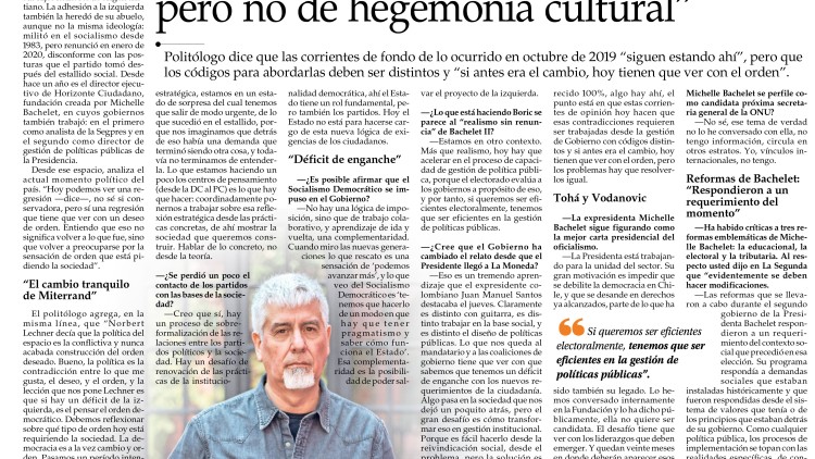 Eolo Díaz-Tendero: “Hay un cambio de opinión pública pero no de hegemonía cultural”